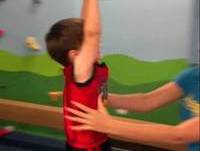 Two year old on zip line :)