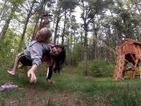Bailey and Bekah on the zip line Part 2