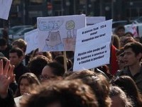 Flash mob contra o fim do passe escolar