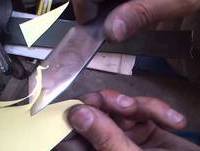 как я делаю нож часть 8 (после закалки предварительная зачистка и заточка )