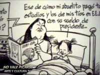 Humor gráfico político, "No vale picarse".