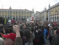 Manifestação Lisboa canta Grândola Vila Morena contra a Troika e o governo de Pedro Passos Coelho