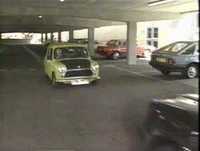 mr bean in a car park