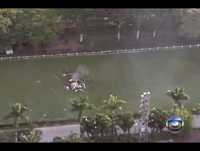 Helicóptero cai em são paulo da rede record