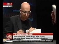 Lançamento "A Desumanização", de Valter Hugo Mãe em Lisboa (SIC)
