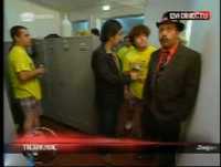 Telerural-Greve dos jogadores de futebol