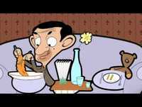 Mr Bean Cartoon 2013   Sofa dinner with Teddy    Mr Bean   Sofa Dinner mit Teddy