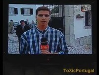 Ricardo Araújo Pereira como repórter TVI em 1994