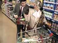 Mr Bean shopping- weirdo in Norway !