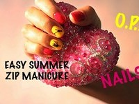 ЯРКИЙ ЛЕТНИЙ МАНИКЮР С РИСУНКОМ МОЛНИЯ. | SUMMER ZIP MANICURE
