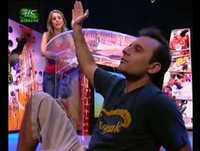 Rui Unas no CC ao telefone comigo, a tentar o moonwalk