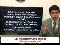 Escritura pública o documento privado para una SAS