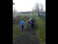 Kid falls off zip chord