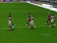 Fluminense e Barcelona - jogo do século (gol do barcelona)