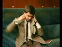 Mr Bean rides the train