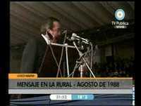 El día que silbaron a  Alfonsin en La rural 1988