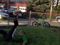 Boy Fails at Catching