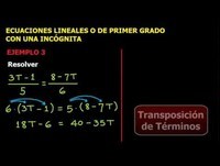 Ecuaciones Lineales o de Primer Grado con una incógnita, Ejercicio 1