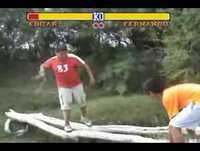 La caida de Edgar version Street Fighter